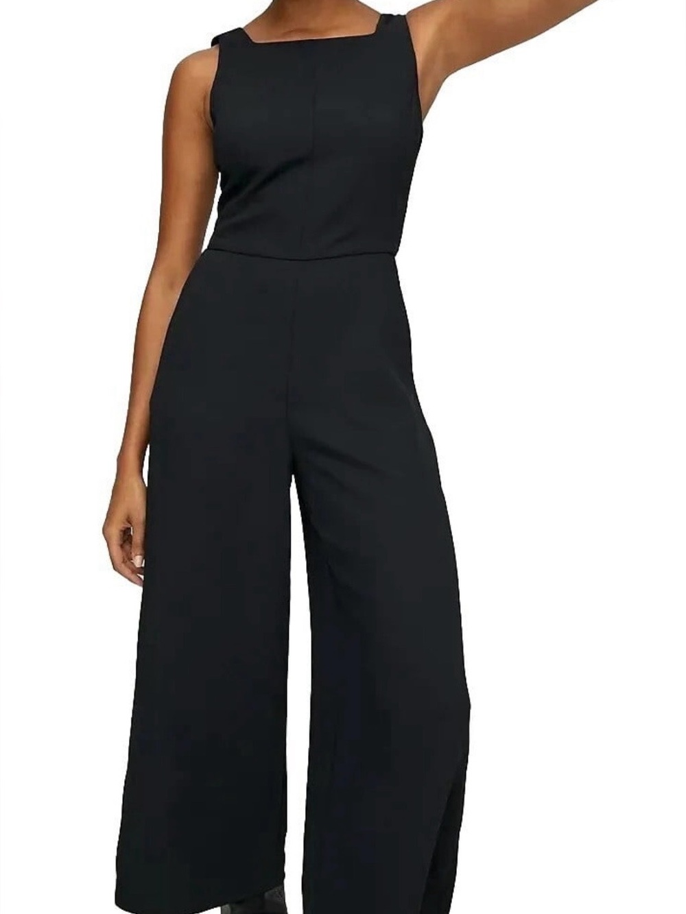 Wilfred Women’s Black Tie-Back Wide-Leg Jumpsuit
